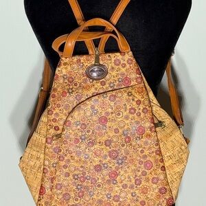 Floral Tan Backpack